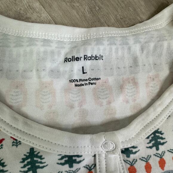 Roller Rabbit Bands Weave Pajama PJ Set in Woodland Animals Size Large - Picture 3 of 14